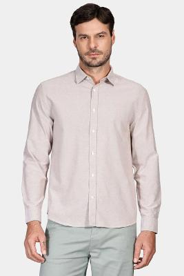 Camisa Aramis Manga Longa Regular Bege