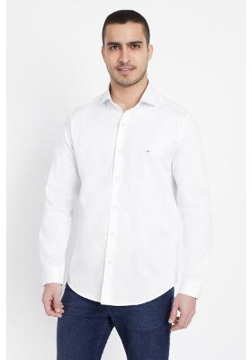 Camisa Slim Tricoline Fio 60 Branco