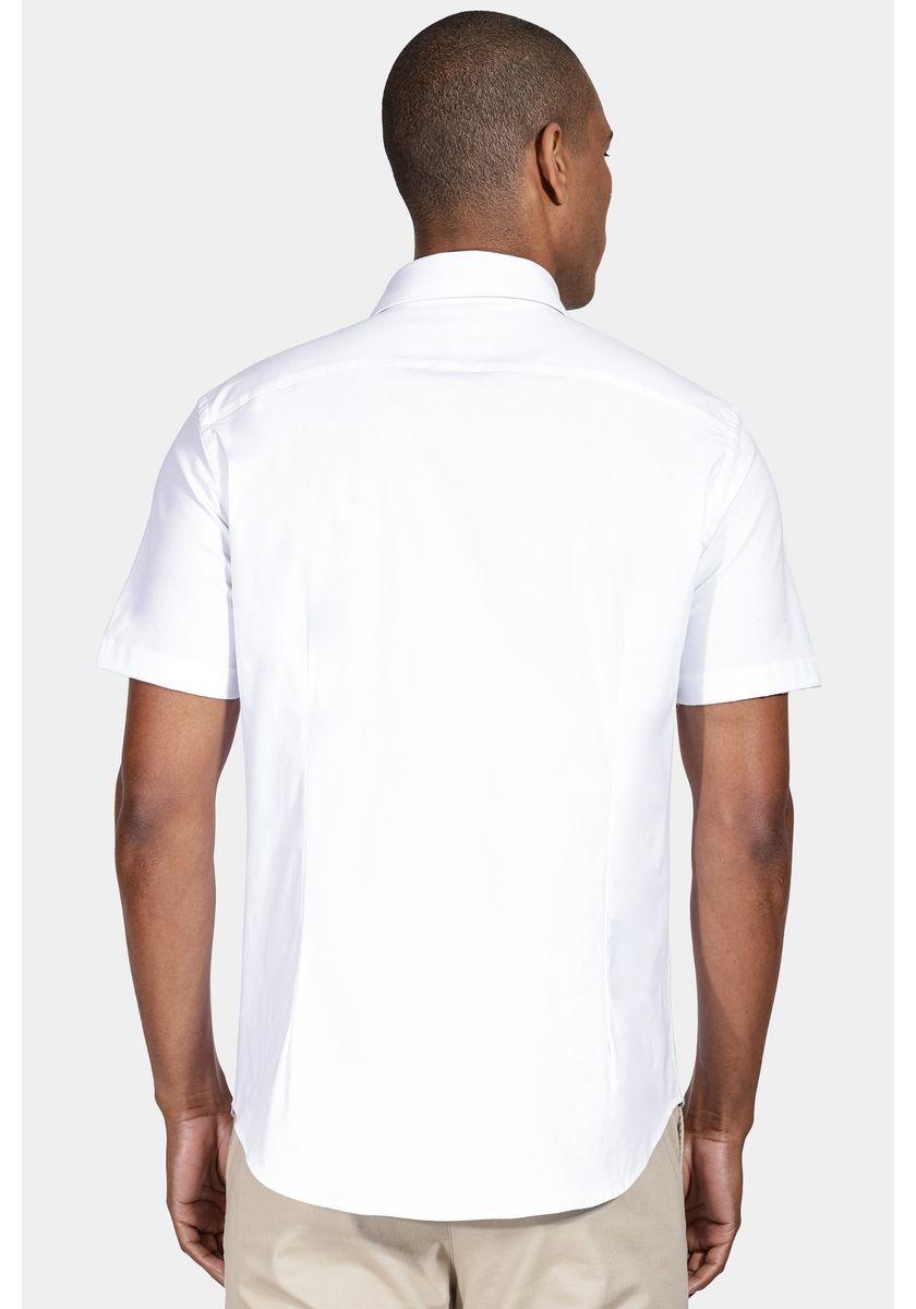 Camisa Aramis Slim Tricoline Stretch Branco - 4