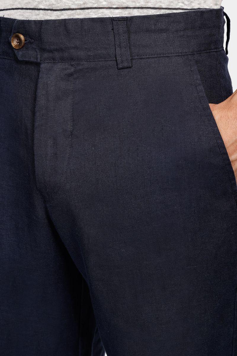 Bermuda Alfaiataria Linho Marinho - 3