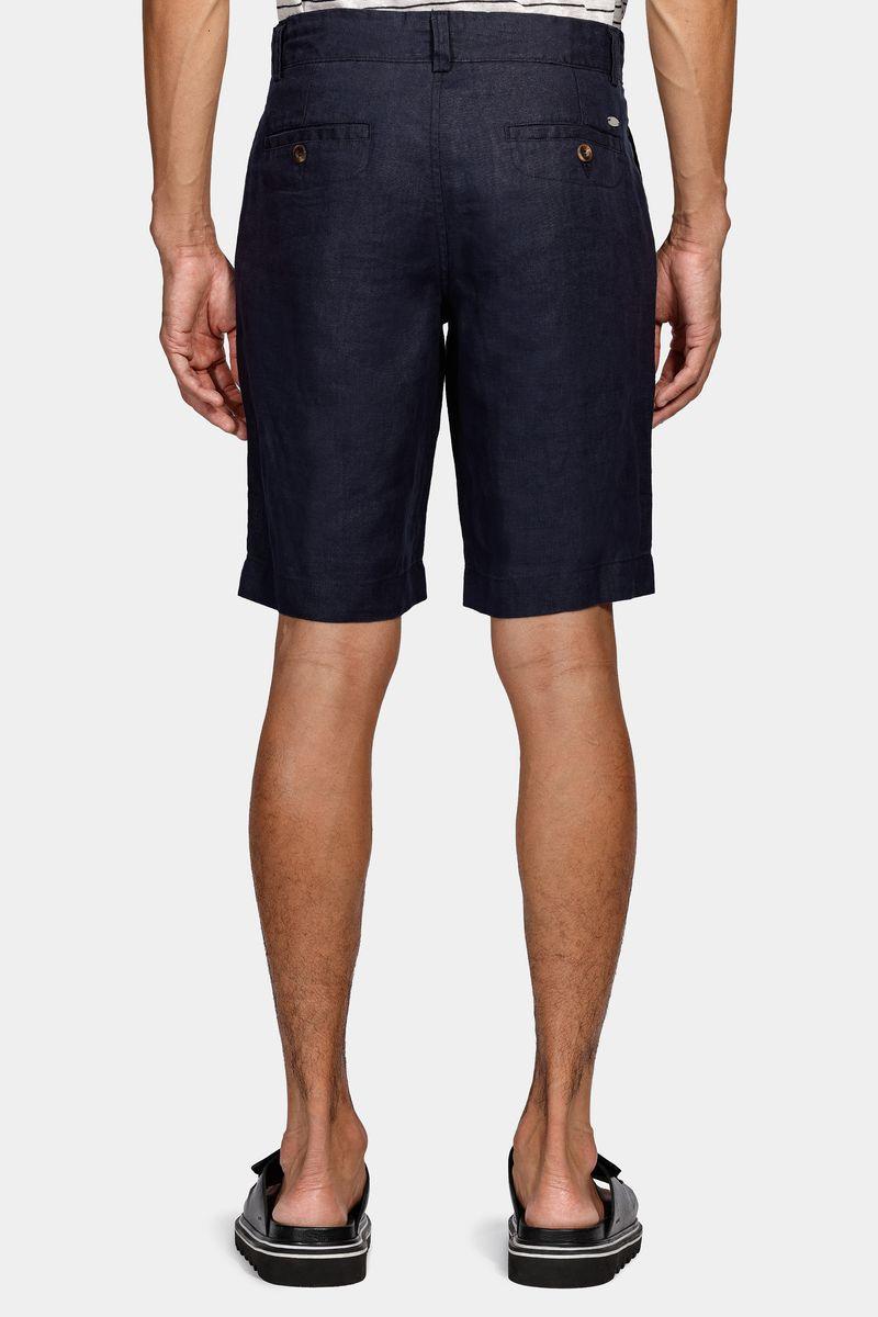 Bermuda Alfaiataria Linho Marinho - 5