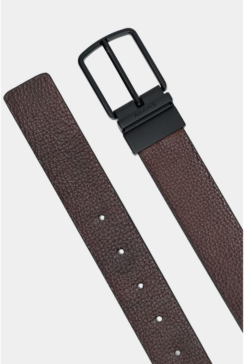 Cinto Aramis Couro Duplaface Preto e Marrom - 6