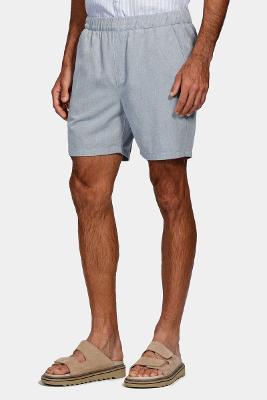 Bermuda Aramis Com Elástico Color Azul Médio