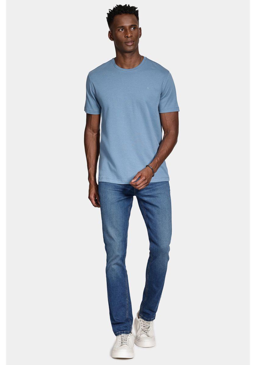 Calça Aramis Aramis Jeans Slim Medium Blue Dirty Azul Médio - 3