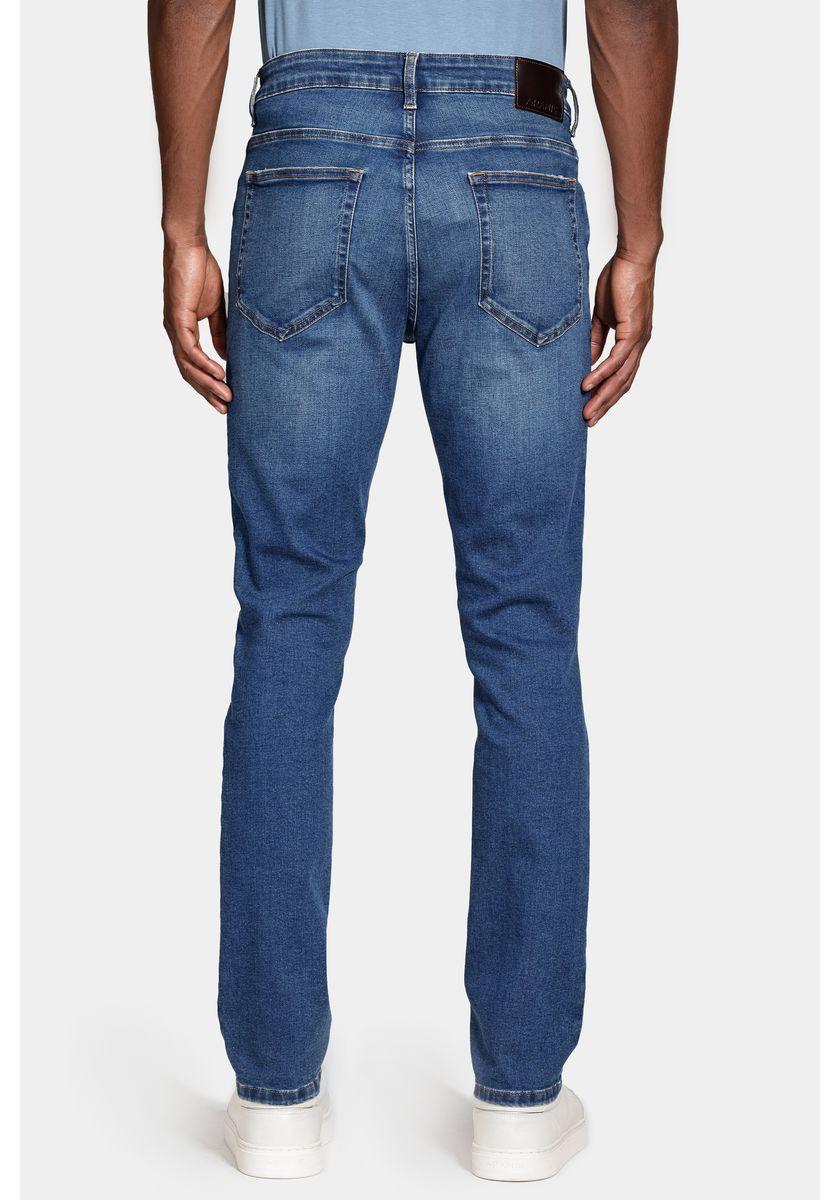 Calça Aramis Aramis Jeans Slim Medium Blue Dirty Azul Médio - 6