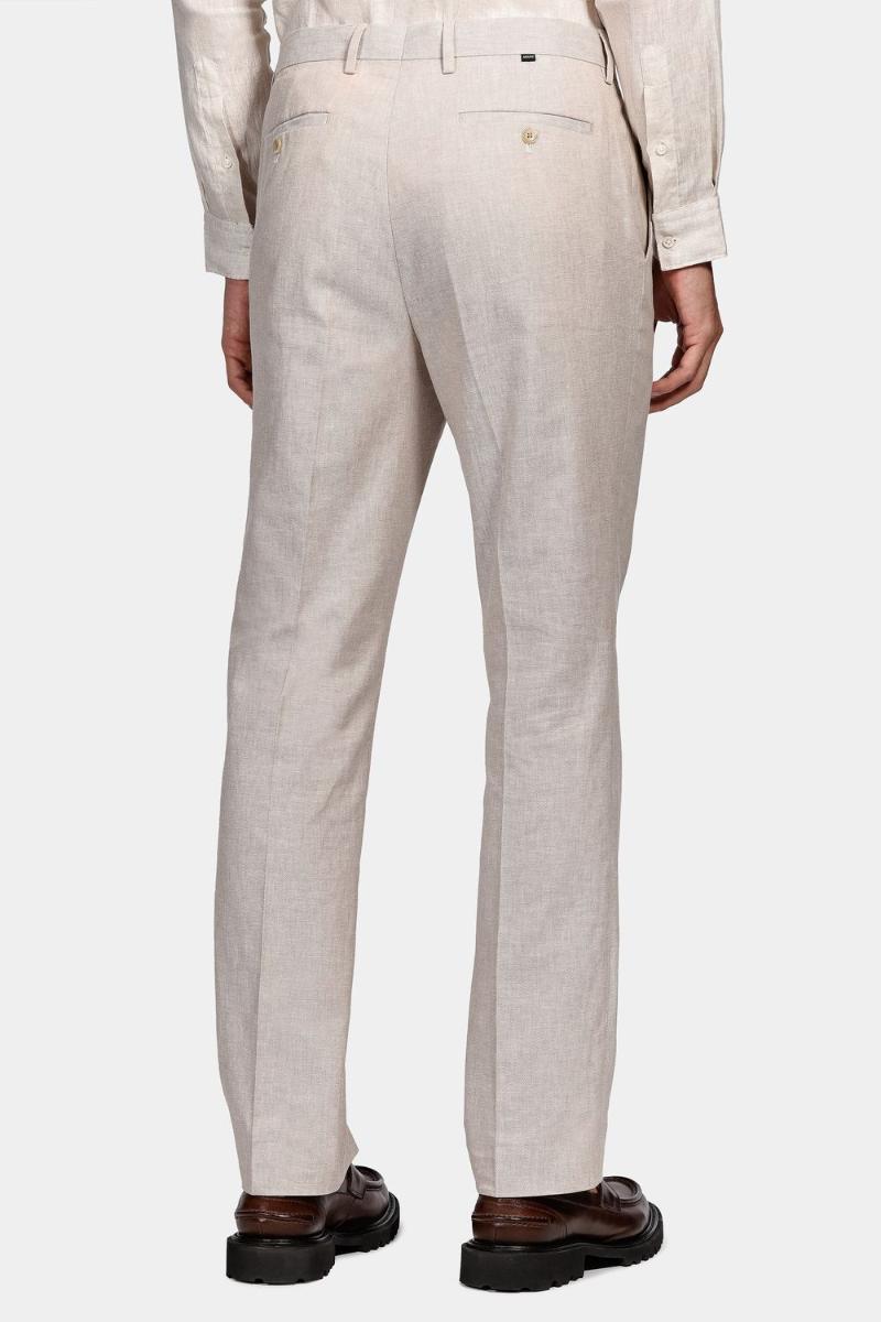 Calça Aramis Alfaiataria Linho Oxford Slim Cáqui - 5