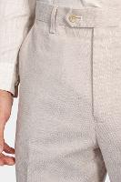 Calça Aramis Alfaiataria Linho Oxford Slim Cáqui - 3