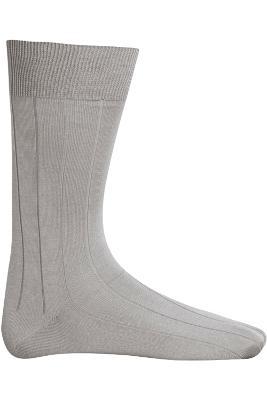 Meia Canelada Algodão Cinza