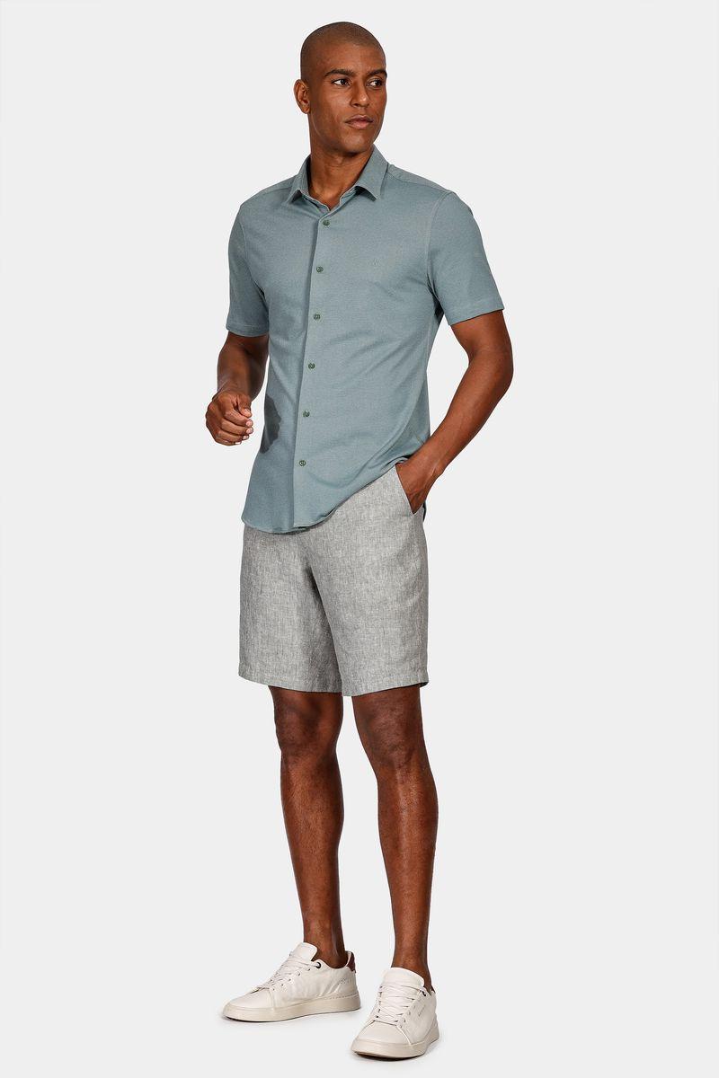 Bermuda Aramis Resort Linho Com Bolso Verde Folha Seca - 2