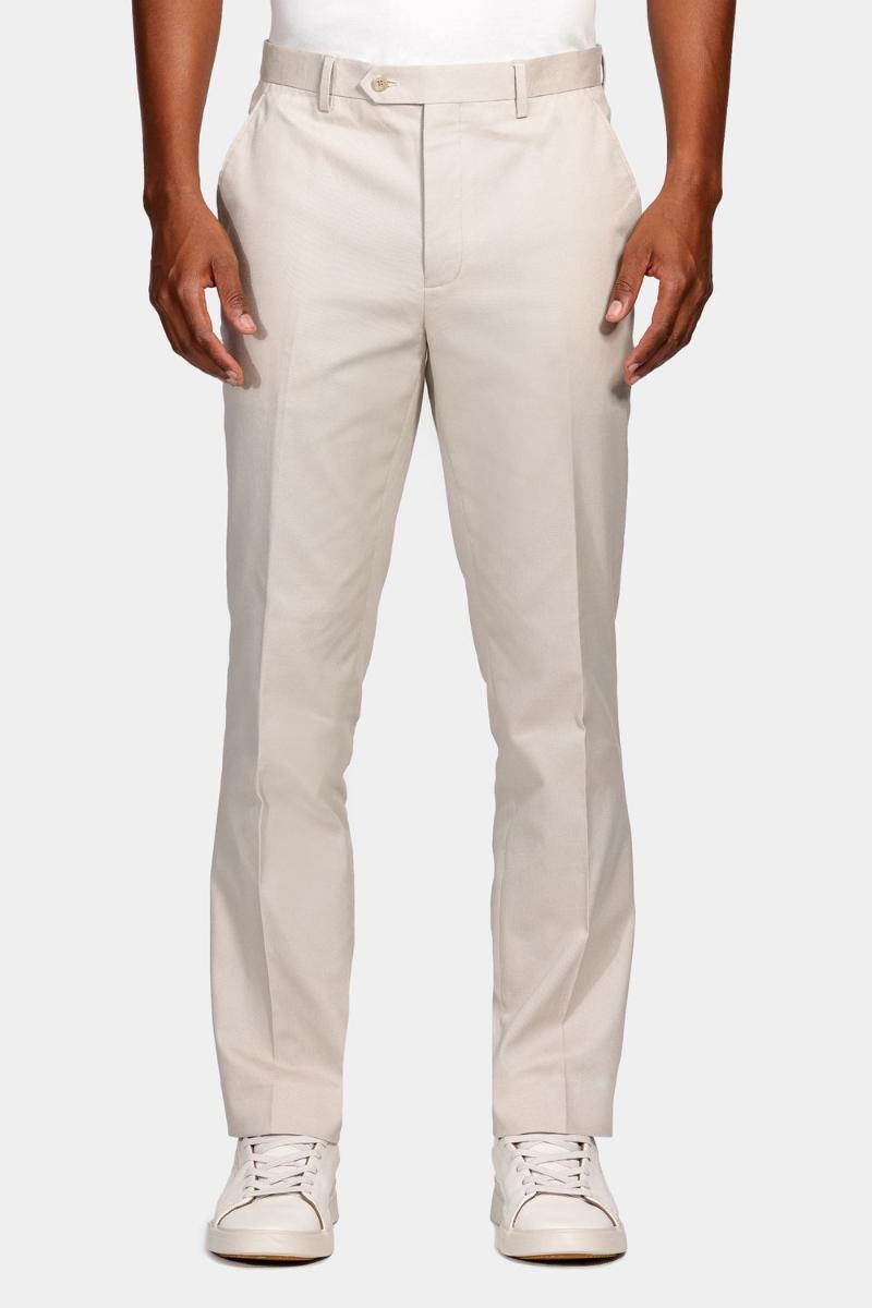 Calça Aramis Alfaiataria Canvas Super Slim Off White - 1
