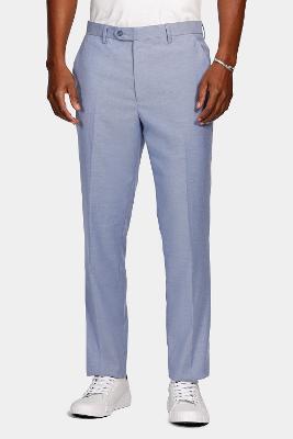 Calça Aramis Alfaiataria Oxford Super Slim Azul Claro