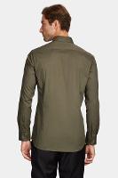 Camisa Aramis Manga Longa Slim Tricoline Stretch Liso Verde - 5