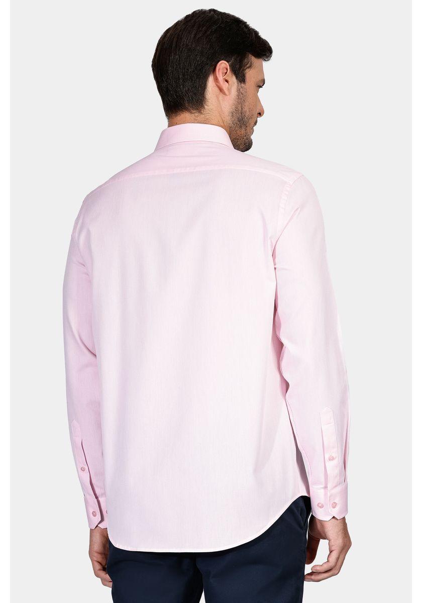Camisa Regular Tricoline Maquinetada Fio 40 Rosa - 5