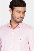 Camisa Regular Tricoline Maquinetada Fio 40 Rosa - 9