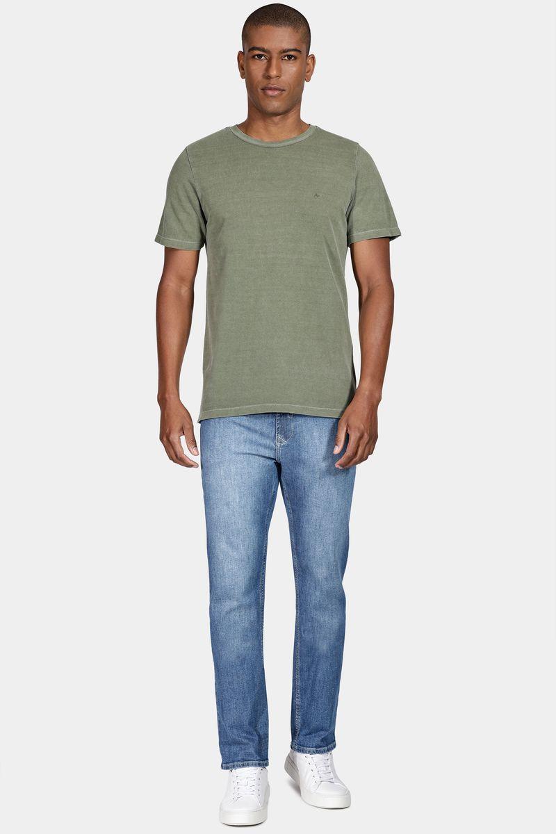 Camiseta Aramis Manga Curta Tinturada Verde Militar - 2