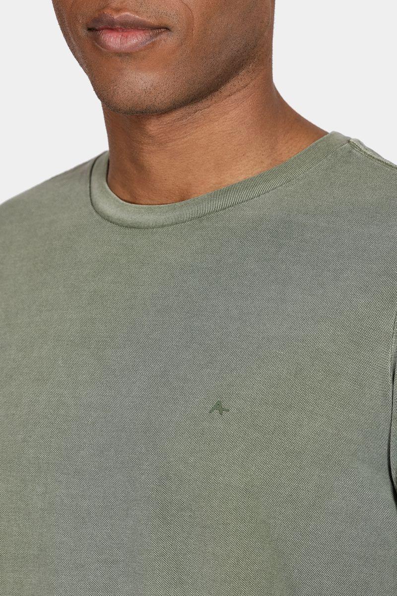 Camiseta Aramis Manga Curta Tinturada Verde Militar - 3