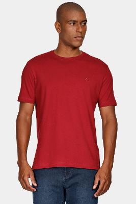 Camiseta Aramis Manga Curta Bordado Bordeaux