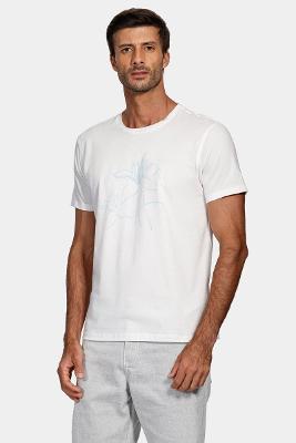Camiseta Aramis Lírios Outline Off White
