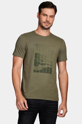 Camiseta Aramis Oceano Barcode Fotografia Verde Militar