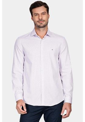 Camisa Aramis Regular Maquinetada Fio 40 Lilás