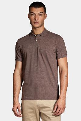 Polo Aramis Piquet Mescla Marrom Café