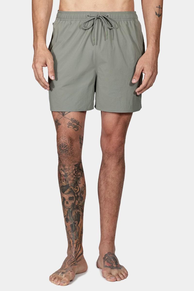 Shorts Aramis de Elástico Liso Maquinetado Verde - 6