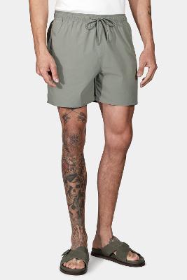 Shorts Aramis de Elástico Liso Maquinetado Verde