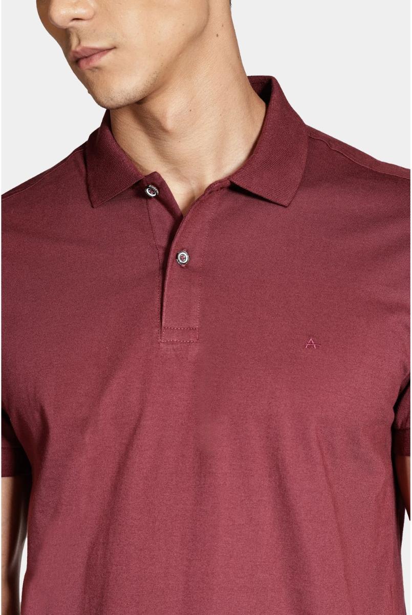 Polo Aramis Malha Lisa Bordo Cabernet - 7