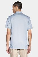 Polo Aramis Interlock Tech Manga Curta Azul Ciano - 4