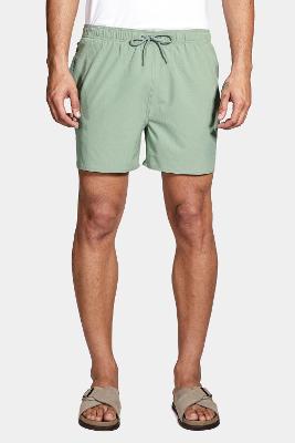 Shorts de Elástico Liso Maquinetado Verde Pastel