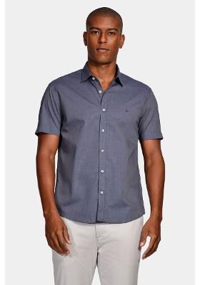 Camisa Manga Curta Cosmo Slim Fil a Fil Antilia Marinho