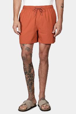 Shorts de Elástico Liso Maquinetado Telha