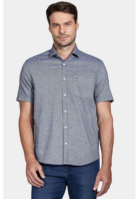 Camisa Aramis Regular Bolso Colors Azul Escuro