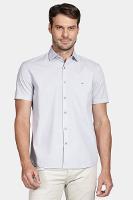 Camisa Aramis Regular Fil a Fil Cinza Claro - 1