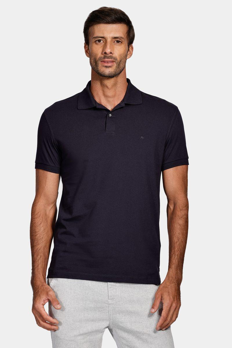 Polo 1/2 Malha Lisa Marinho - 1