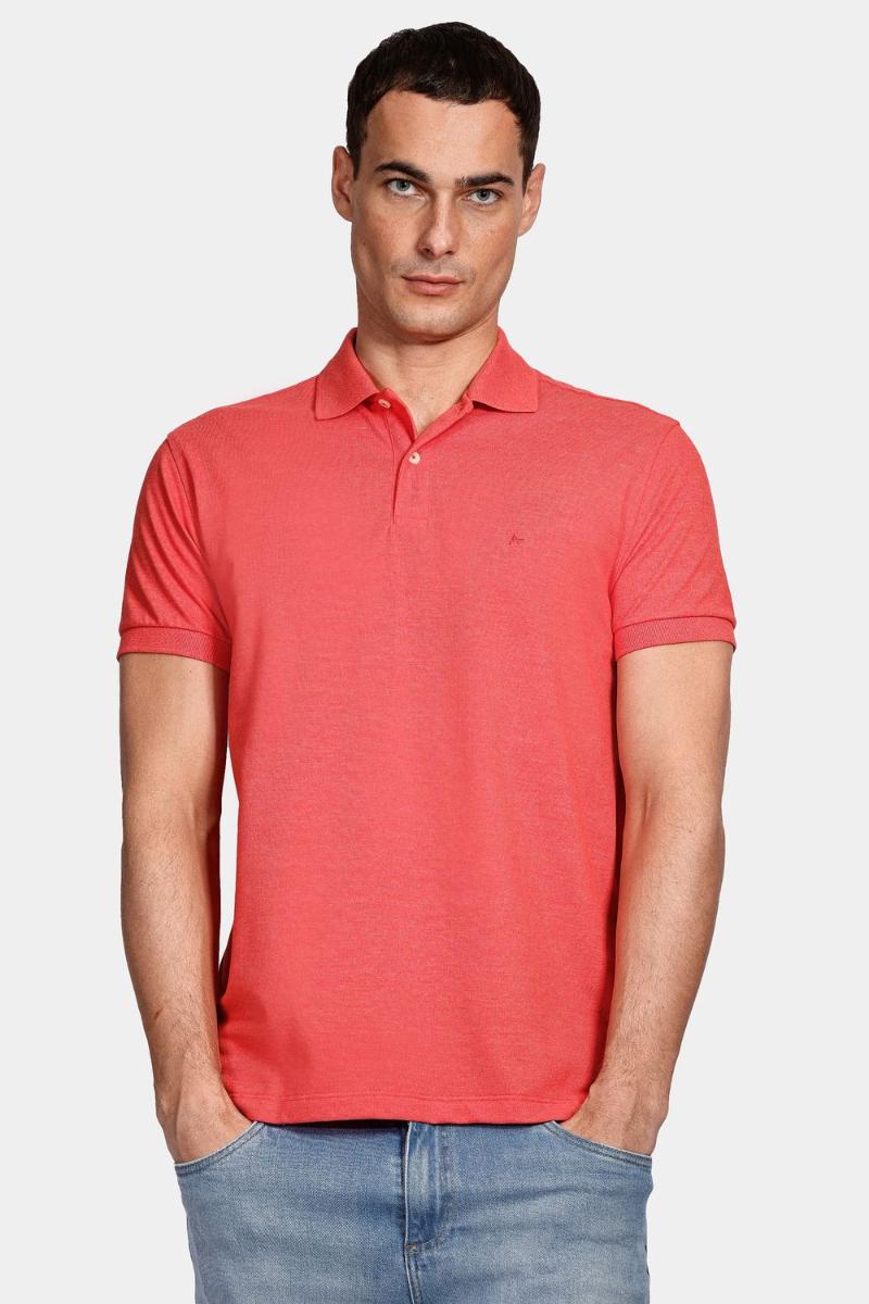 Polo Aramis Piquet Mescla Vermelho Cereja - 1