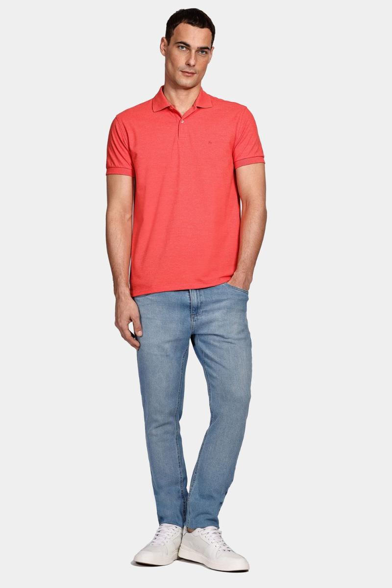 Polo Aramis Piquet Mescla Vermelho Cereja - 2