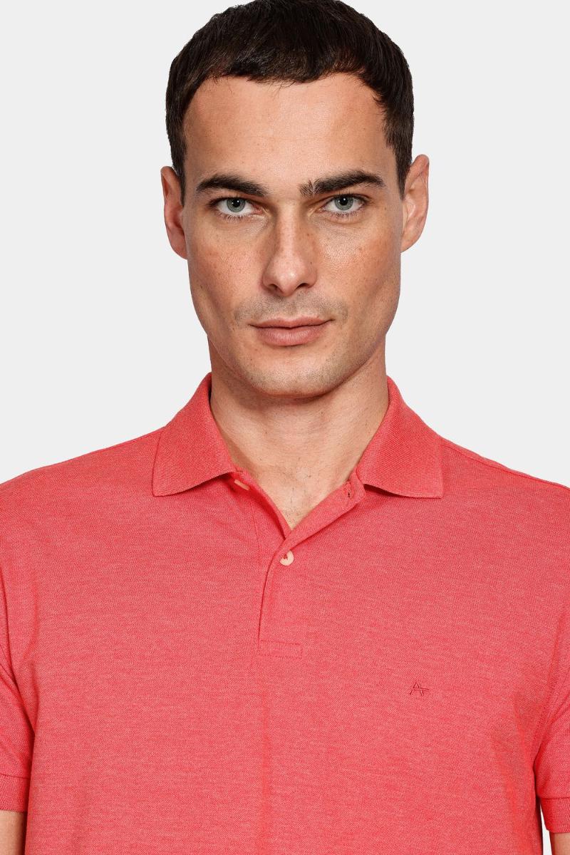 Polo Aramis Piquet Mescla Vermelho Cereja - 3