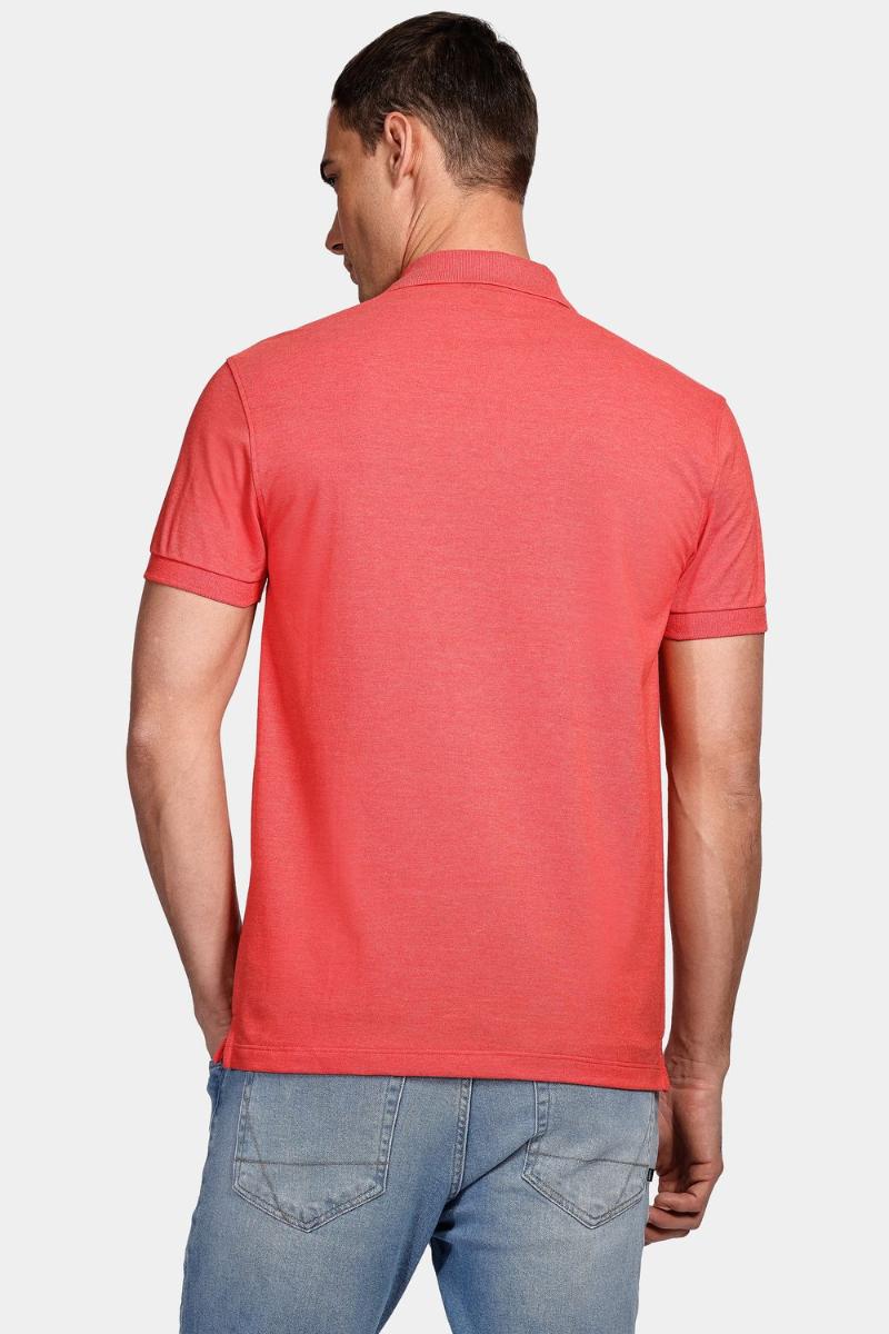 Polo Aramis Piquet Mescla Vermelho Cereja - 4