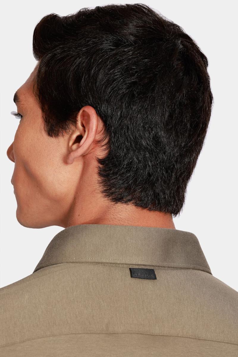 Camisa Aramis Manga Longa Slim  de Algodão  Verde - 5