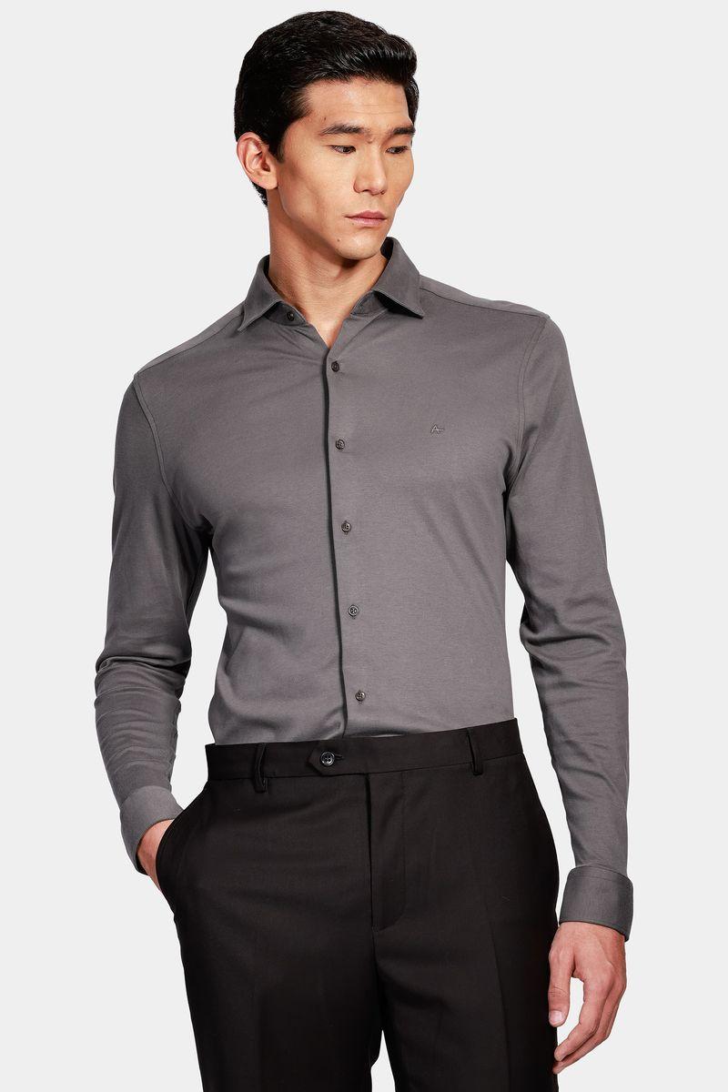 Camisa Aramis Manga Longa Slim Algodão Chumbo - 1