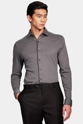 Camisa Aramis Manga Longa Slim Algodão Chumbo