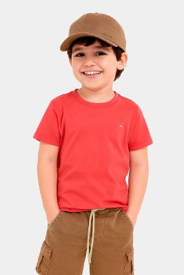 Camiseta Algodão Aramis Básica Manga Curta Vermelho