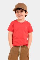 Camiseta Algodão Aramis Básica Manga Curta Vermelho - 1