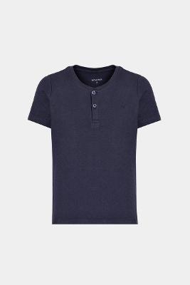 Camiseta Aramis Manga Curta Portuguesa Malha Tricot Navy