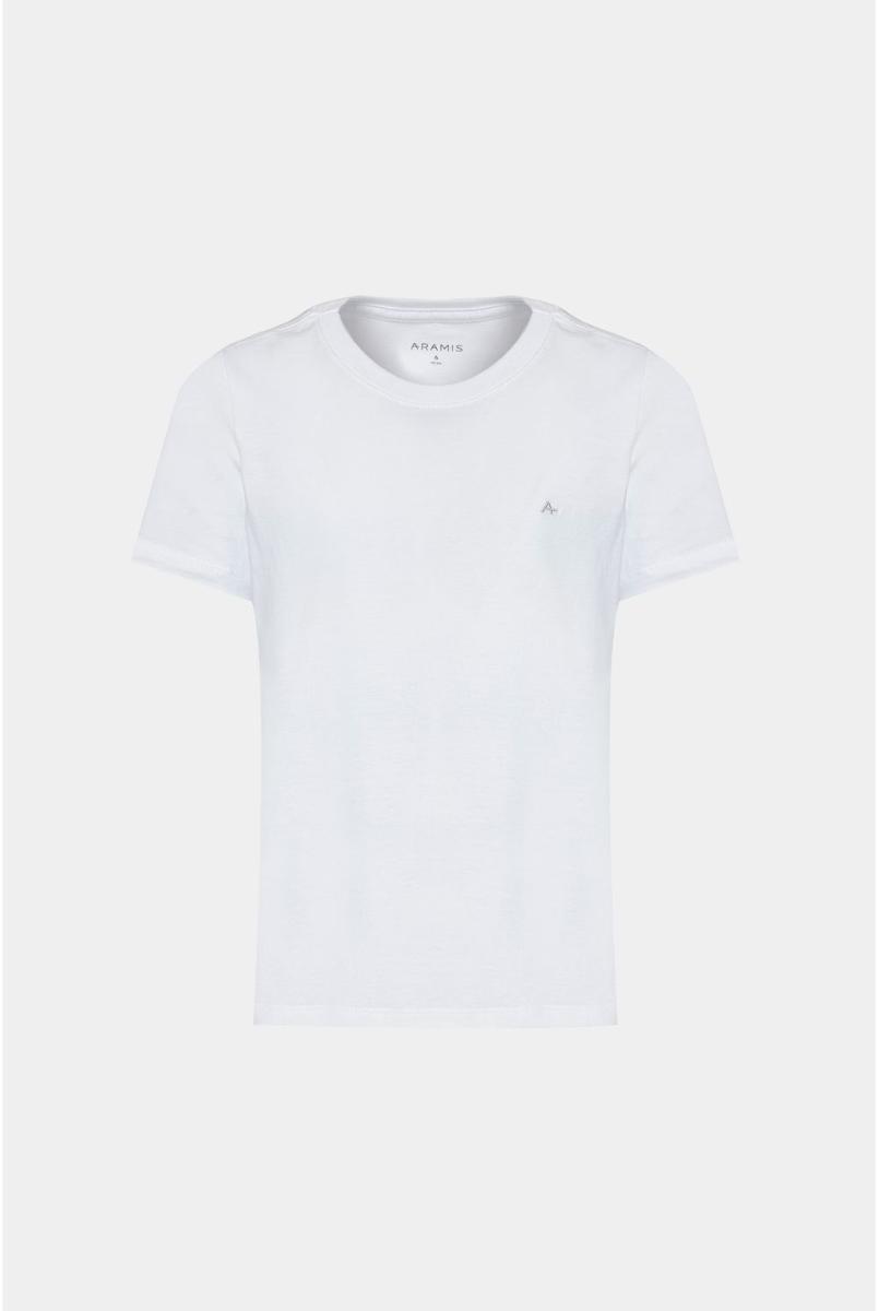 Camiseta Algodão Aramis Básica Manga Curta Branco - 1