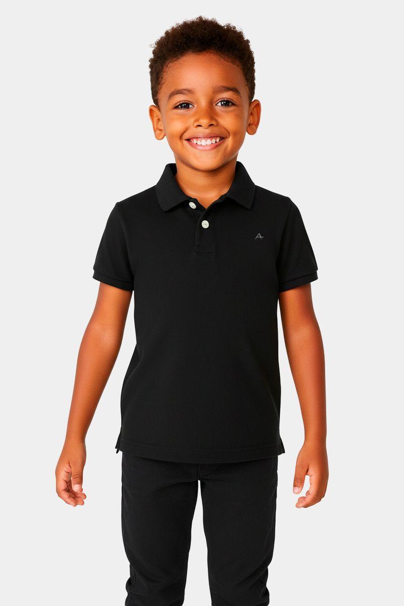 Polo Aramis Algodão Básica Manga Curta Preto - 2