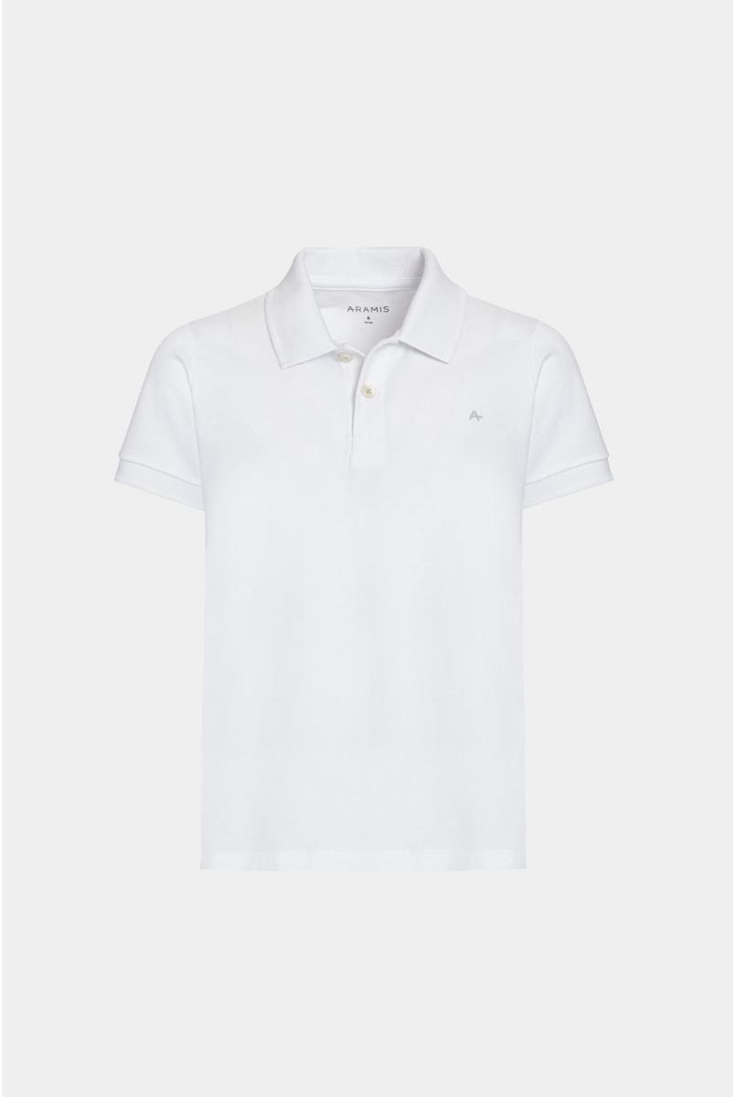 Polo Aramis Algodão Básica Manga Curta Branco - 1
