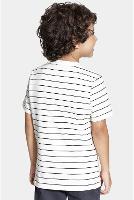 Camiseta Aramis Infantil Algodão Listrada Navy Off White - 5
