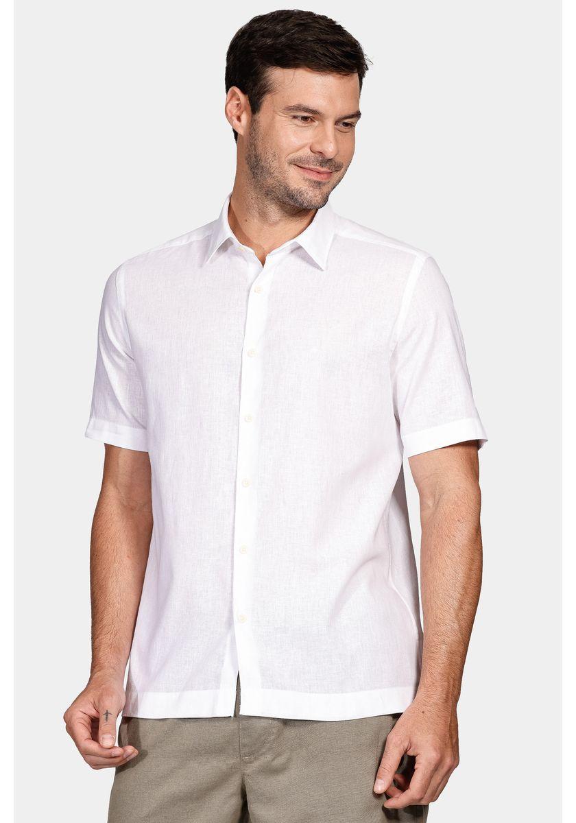 Camisa Aramis Regular Linho Algodão f Branco - 1